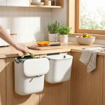 poubelle sous evier gain de place suspendue pour cuisine compacte