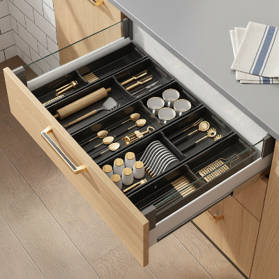 range couvert extensible noir aluminium couverts inox bien séparés 