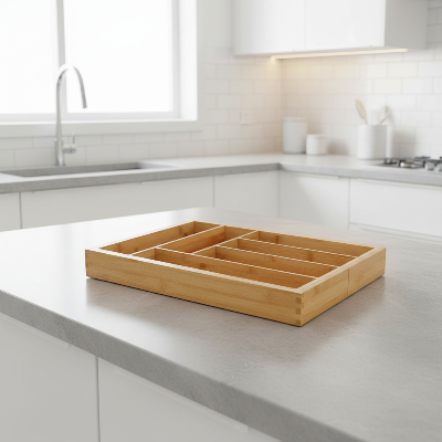 range couverts extensible en bambou compact gain de place garanti