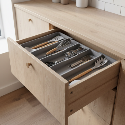  range-couverts extensible gris tiroir scandinave double la capacité sans changer de meuble