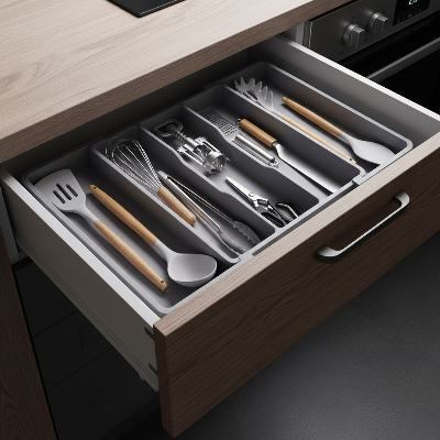  range-couverts extensible gris  chaque couvert retrouve sa place en silence