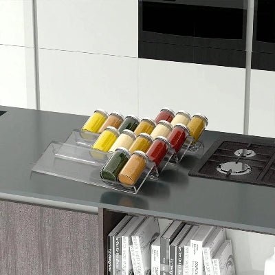 range epice pour tiroir acrylique offrant un rangement clair et ordonné