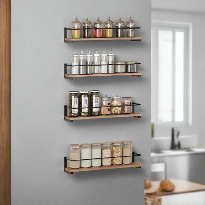 rangement  à cuisine mural exploite l'espace en hauteur pour une cuisine bien rangée 