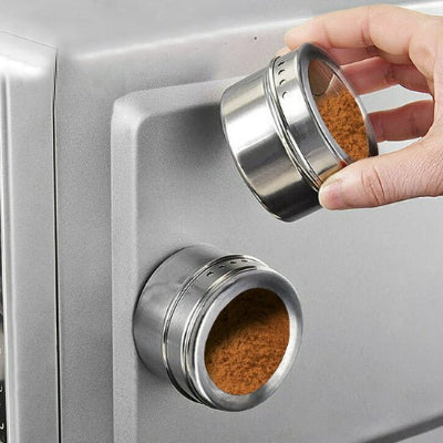 Rangement à épices pots magnétiques à fixer sur toute surface métallique 