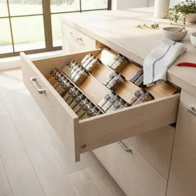 rangement épices tiroir modulable à quatre niveaux pour une organisation parfaite