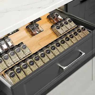 rangement épices tiroir adaptable à la plupart des tiroirs standards