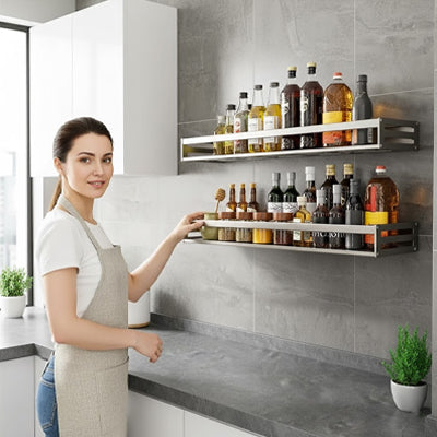 rangement mural pour cuisine robuste en aluminium résistant à l’humidité