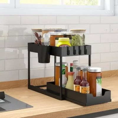 rangement sous evier coulissant modules empilables pour personnaliser l’organisation