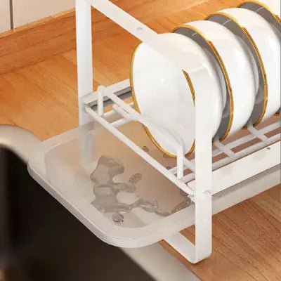 rangement sous evier modulable métal blanc résistant à l’humidité sous évier