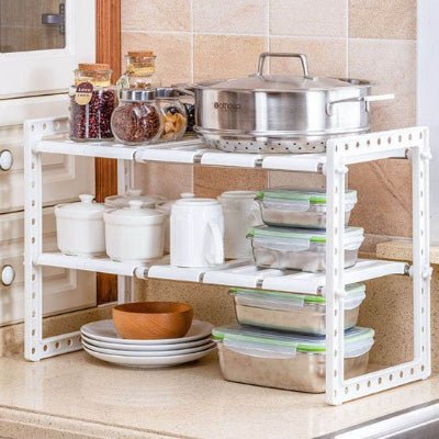 rangement sous evier rétractable ajustable pour s’adapter à tous les espaces