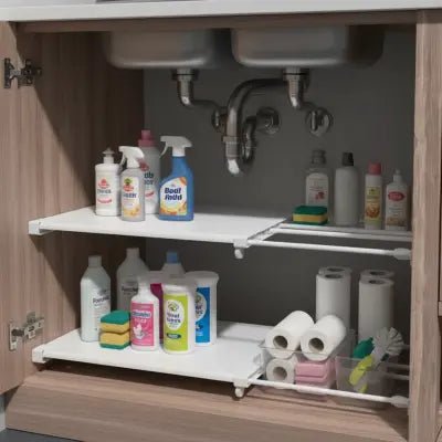 rangement sous evier télescopique stable pour rangement propre et durable